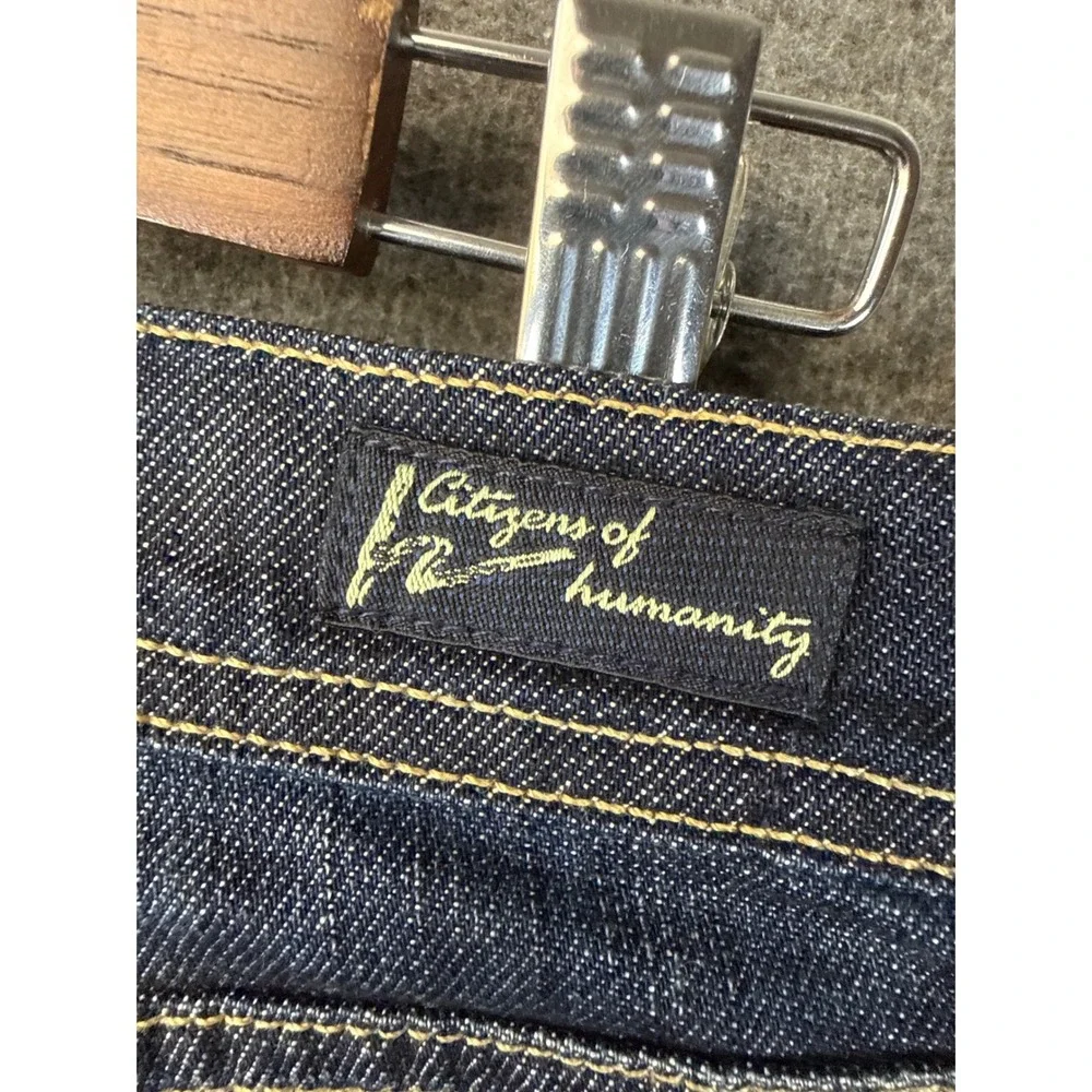 Citizens of Humanity Ingrid 002‎ Low Waist Flare Jeans Dark Wash Womens Size 28